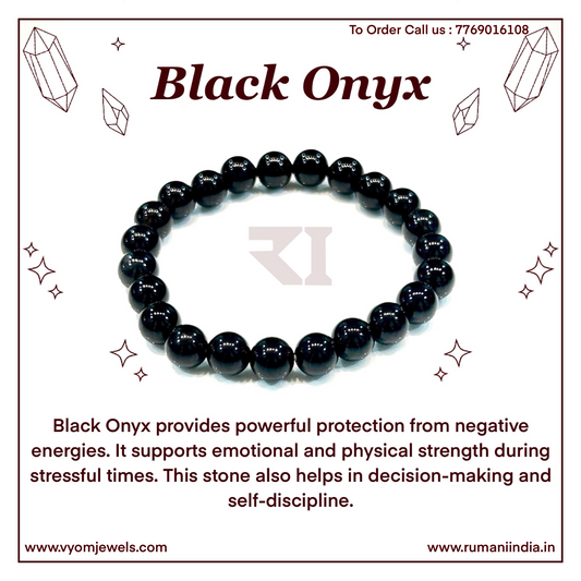 Black Onyx Healing Crystal Bracelet
