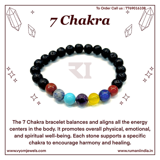 Seven Chakra Healing Crystal Bracelet