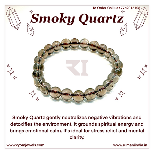 Smokey Quartz Healing Crystal Bracelet