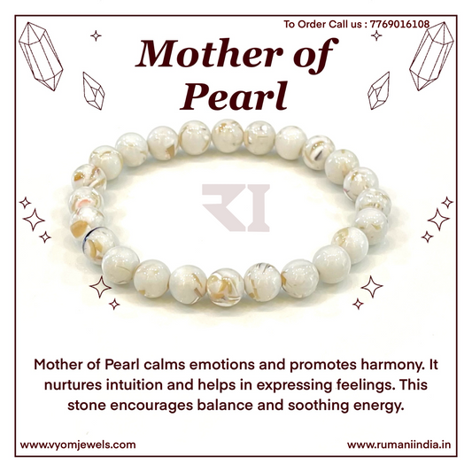 Mother of Pearl Healing Crystal Bracelet
