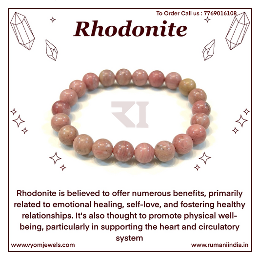 Rhodonite Healing Crystal Bracelet